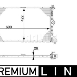 Ladeluftkühler MERCEDES-BENZ SPRINTER - MAHLE