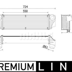 Ladeluftkühler BMW 5/6/7 F01.F13.F18 - MAHLE