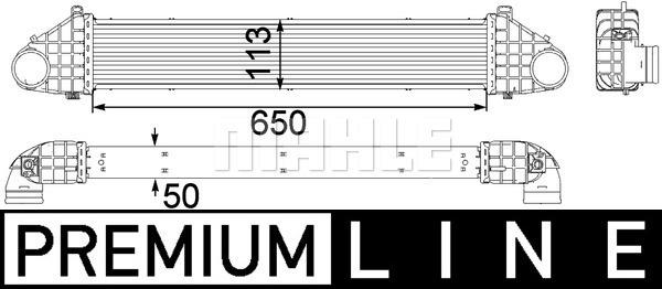 Ladeluftkühler FORD FOCUS. VOLVO V50 - MAHLE