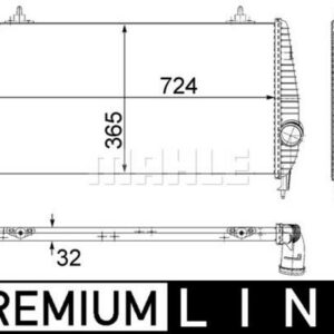 Ladeluftkühler PEUGEOT 807. CITROEN C8 - MAHLE