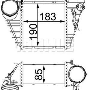 Ladeluftkühler VW GOLF IV 1J1 - MAHLE