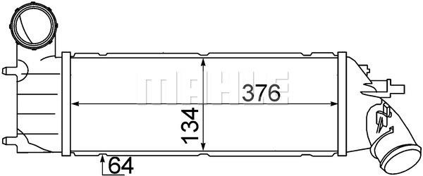 Ladeluftkühler CITROEN C 8 - MAHLE