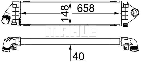 Ladeluftkühler FORD MONDEO - MAHLE