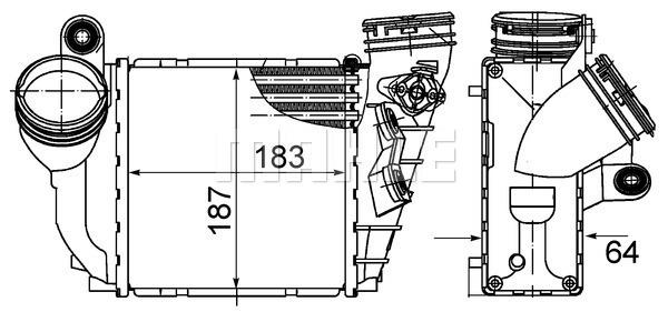 Ladeluftkühler A 3 / S3 1.9 TDI - MAHLE