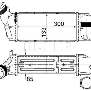 Ladeluftkühler CITRO N C4 PEU 307 - MAHLE