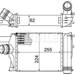 Ladeluftkühler DANCIA LOGAN/SANDERO - MAHLE