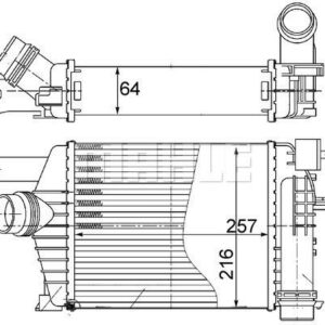 Ladeluftkühler DANCIA DUSTER 1.2DCI - MAHLE