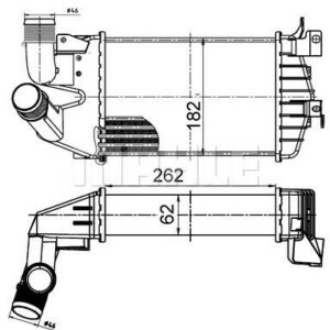 Ladeluftkühler OPEL ASTRA H 04- - MAHLE