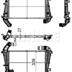 Ladeluftkühler OPEL ASTRA H 04- - MAHLE