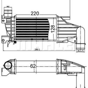 Ladeluftkühler OPEL ASTRA H/ZAFIRA B - MAHLE