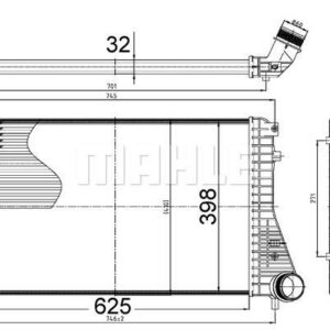 Ladeluftkühler VAG PASSAT CC 2.0 - MAHLE