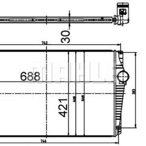Ladeluftkühler VOLVO XC90 02- D5 - MAHLE