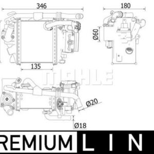 TURBOSARJ RADYATORU MERCEDES AMG W205 W213 C253 W222 W463 - MAHLE