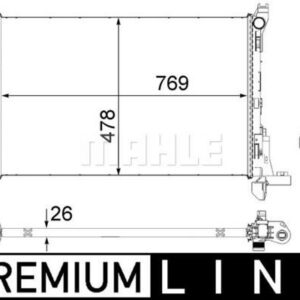 Kühlmittelkühler RENAULT TRAFIC 13- - MAHLE