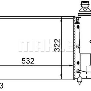 Kühlmittelkühler PEUGEOT 106 II - MAHLE