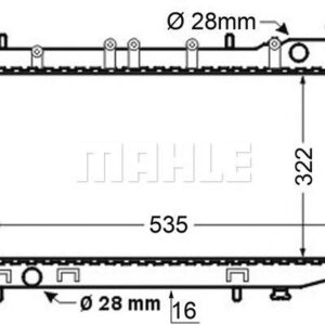 Kühlmittelkühler NISSAN SUNNY III - MAHLE