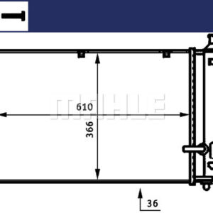 Kühlmittelkühler PEUGEOT 306 - MAHLE