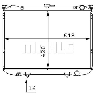 Kühlmittelkühler NISSAN PICK UP TRRAN - MAHLE