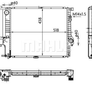 Kühlmittelkühler BMW 5 E39 - MAHLE