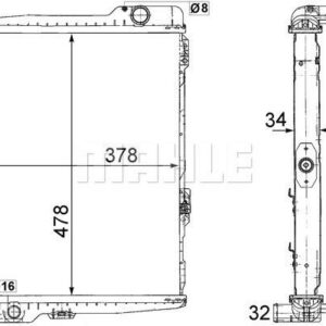 Kühlmittelkühler AUDI 80/ 90/ COUPE - MAHLE