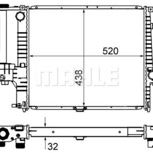 MOTOR SU RADYATORU BMW M20 B20 B25 M50 B20 E34 90 95 M40 E30 87 91 - MAHLE