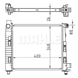 Kühlmittelkühler MB A-CL. W168 - MAHLE