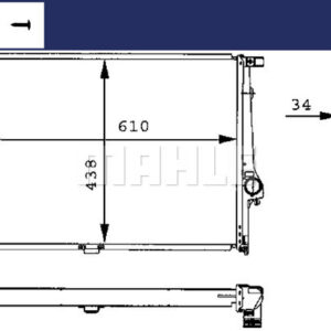 Kühlmittelkühler BMW 530 - MAHLE