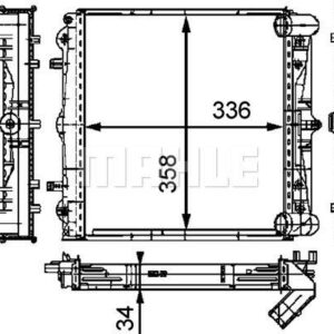 Kühlmittelkühler PORSCHE 911 996 / BOXST - MAHLE