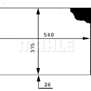 RADYATÖR CORSA C-COMBO-TIGRA 1.0-1.2-1.2 16V-1.4-1.4 16V AC KLİMASIZ MEK 545x359x23 1300236-9201955-25555161-24445162 - MAHLE