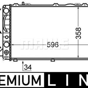 Kühlmittelkühler AUDI 80 III - MAHLE