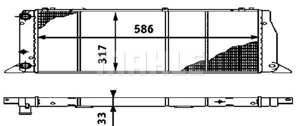 Kühlmittelkühler AUDI 80 III - MAHLE