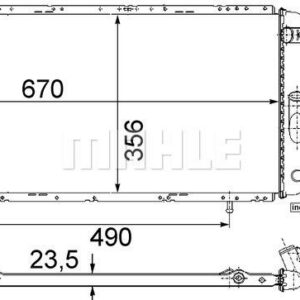 Kühlmittelkühler RENAULT 21 / ESPACE I - MAHLE
