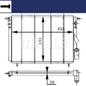 Kühlmittelkühler RENAULT ESPACE II - MAHLE