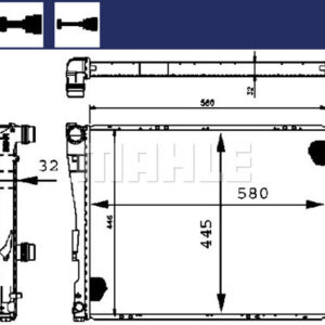 MOTOR SU RADYATORU MAN. SANZ. BMW M43 M52 E46 Z4 E85 - MAHLE