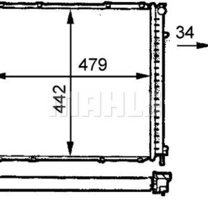 Kühlmittelkühler RENAULT KANGOO - MAHLE