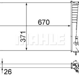 Kühlmittelkühler CITROEN XSARA/PEUGEOT 306 - MAHLE