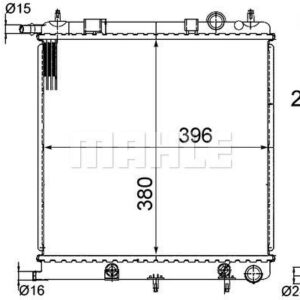 Kühlmittelkühler CITROEN C3 - MAHLE