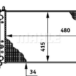 Kühlmittelkühler FIAT BRAVA/MAREA - MAHLE