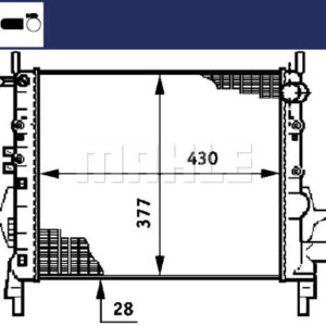 Kühlmittelkühler RENAULT TWINGO 1.2 - MAHLE