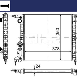 Kühlmittelkühler RENAULT CLIO - MAHLE
