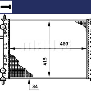 Kühlmittelkühler FIAT MULTIPLA - MAHLE