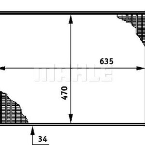 Kühlmittelkühler SEAT ALHAMBRA - MAHLE