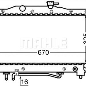 Kühlmittelkühler TOYOTA CARINA E - MAHLE