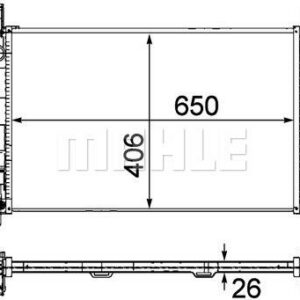 Kühlmittelkühler MB A-CL. W169 - MAHLE