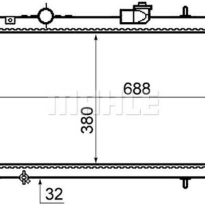 Kühlmittelkühler PEUGEOT 607 / CITROEN C5 - MAHLE