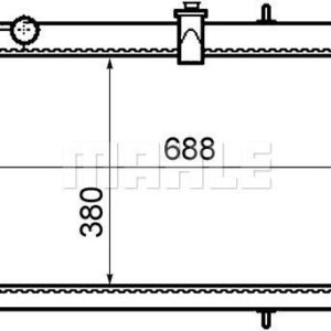 Kühlmittelkühler PEUGEOT 607 / CITROEN C5 - MAHLE