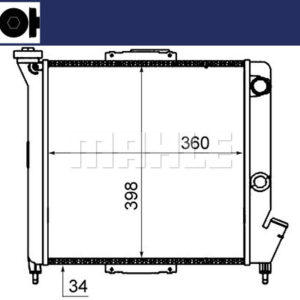 Kühlmittelkühler RENAULT RAPID / SUPER 5 - MAHLE