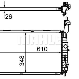 Kühlmittelkühler OPEL MERIVA - MAHLE