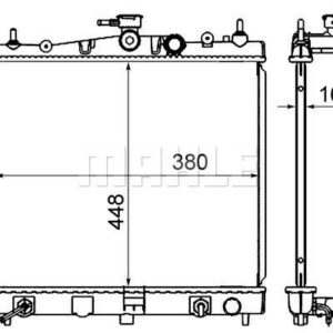 Kühlmittelkühler NISSAN MICRA III / NOTE - MAHLE