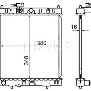 Kühlmittelkühler NISSAN MICRA II - MAHLE